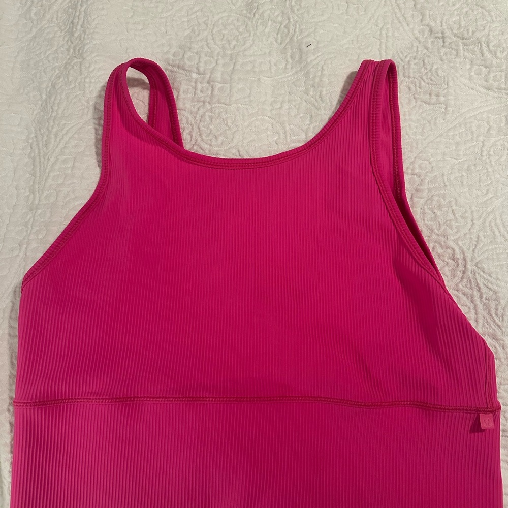 Lululemon Pink Ribbed Tank Top